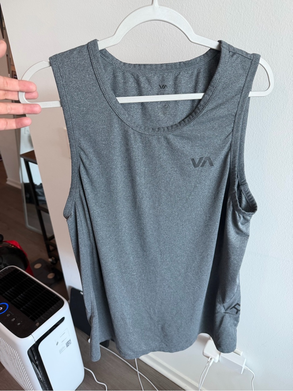 RVCA Men's Charcoal Gray Performance Tank